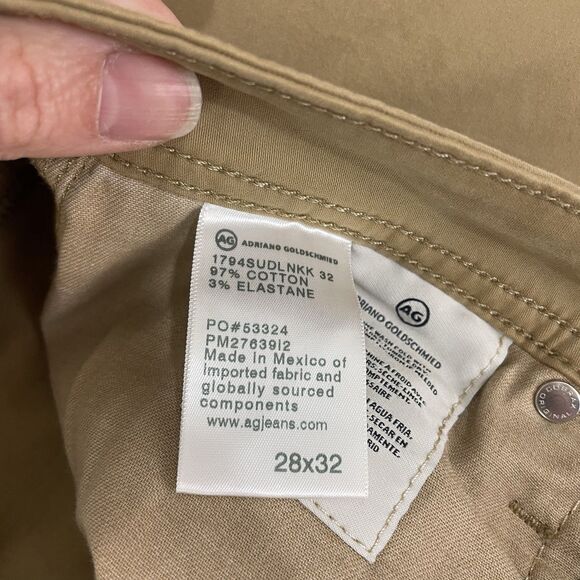 AG Adriano Goldschmied Men’s 28x32 Everett Slim Straight Sueded Sateen P… - Picture 9 of 11